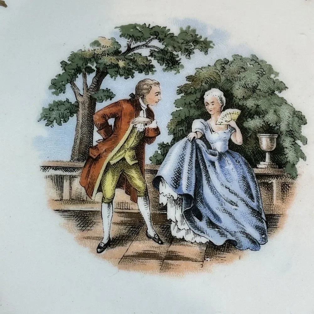 Sebring Pottery‎ Co Plate Chantilly 24k Gold Multicolor Porcelain Size 6.5